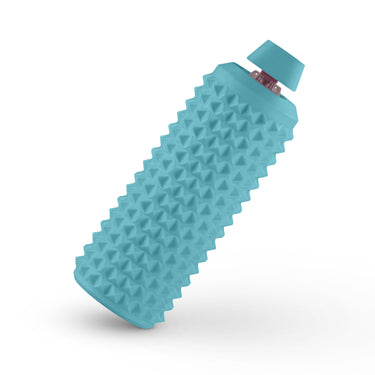 Sensory Roller Fidget Toy with Clicker, Tactile Spikes for Anxiety, Stress Relief, Pain Stimming, Autism - with Lanyard (Blue)